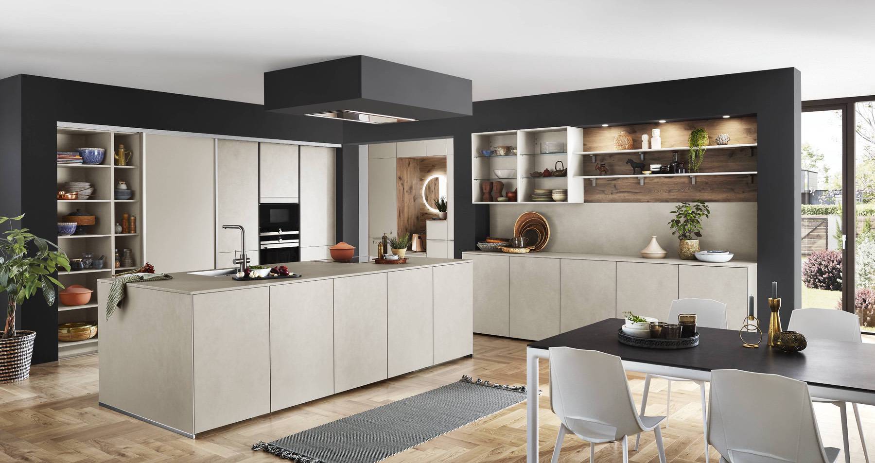 Doimo White Gloss L Shaped Kitchen With Island 1 | Vegas Kitchens, Folkestone